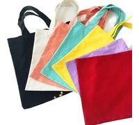 DFGBAPKBL Solid Color Blank Canvas Shoulder Bag for Women Reusable Shopper Tote Grocery Bag For shopping and travelling(WHITE)