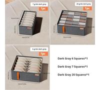 DFGBAPKBL Underwear storage box 3pcs/set Dark Grey Underwear Storage Box Socks Underwear Storage Drawer Multifunctional Household Wardrobe Classification