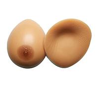 DFGGE Silicone Breast Forms One Pair Self-Adhesive Dark Complexion Artificial Fake Boobs Enhancer for Crossdressers Mastectomy Transgender And Cosplay Prosthesis,DD~cup(1200g/pair)