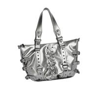 DFGGFJ Fashionable Large Capacity PU Leather Motorcycle Shoulder Handbag Punk Rivets Crosses Bandage Underarm Bag For Women Zippered Handbag