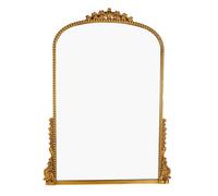 DFGHNBVC Antique Gold Arched Mirror, Vintage Fireplace Mirror, Ornate Decorative Wall Mirror For Entryway Living Room Hallway Bathroom,1Lx1Wcm