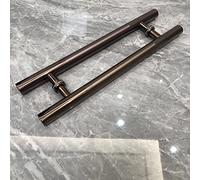 DFGHNBVC Barn Door Handle H Shape Pull Push Door Handle,Stainless Steel Sliding Shower Glass Door Handle Interior Exterior Solid Door Knob, Rose Gold-100Cm/39.4