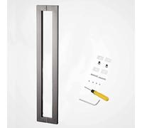 DFGHNBVC Barn Door Sliding Door Handle Double Sided Push Pull Door Handle, Bar Pull for Shower Sliding Barn Glass/Wooden Door, Modern Rectangle Stainless Entry Doors Handles,Chrome-120Cm/47.2In 116Cm