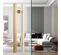 DFGHNBVC Bathroom Entry Kitchen Office Stainless Steel Door Pulls Bar H Shape,Door Pull Door Handle Push Pull for Sliding Barn Doors, Mounted Back to Back,Gold-120Cm/47Inch-90Cm