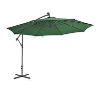 DFGHNBVC Cantilever Umbrella, Strong Construction Waterproof 0.7 W Quick Installation Led Lighted Solar Umbrella 24 Led Lights For Beach For Outdoor Enthusiast