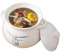 DFGHNBVC Cooking Pot, Casserole Cooking Pot Stockpot Chinese Ceramic Stew Pot Hot Pot Earthenware Pot For Making Stews, Porridge, Soup,2000Ml