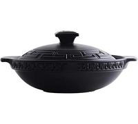 DFGHNBVC Cooking Pot, Low Covered Casserole,Round Ceramic Casserole,Nonstick Casserole Pan With Lid,Heat-Resistant Stockpot,Delicious Slow Stew Pot,Health Saucepan