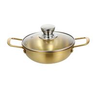 DFGHNBVC Cooking Pot, Stainless Steel Everyday Pan 2Pcs Stainless Steel Noodle Pot Crayfish Glass Kitchen Stock Pot