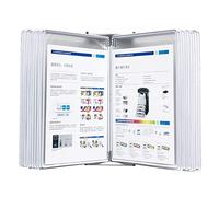 DFGHNBVC Desk Reference Organizer, Wall-Mounted Flip File Holder, 20 Display Pockets, Durable Polypropylene, For Office, Workshop, Restaurant, A4 Document Reference And Storage, Assorted,D