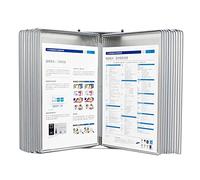 DFGHNBVC Desk Reference Organizer, Wall-Mounted Flip File Holder, 20 Display Pockets, Durable Polypropylene, For Office, Workshop, Restaurant, A4 Document Reference And Storage, Assorted,A