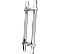 DFGHNBVC Double Sided H Shape Push Pull Bar Handle,Stainless Steel Door Handle, 1.6Ft/2Ft/2.6Ft Long, Adjustable Hole Pitch,Silver-50Cm/20In