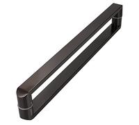 DFGHNBVC Double Sided Sliding Barn Door Handles,Door Pull Stainless Steel Door Handle Pull, Interior/Exterior Gates Handle, for Bathroom Wc Bank Conference Room,Black-124Cm/49Inch