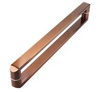 DFGHNBVC Double Sided Sliding Barn Door Handles,Door Pull Stainless Steel Door Handle Pull, Interior/Exterior Gates Handle, for Bathroom Wc Bank Conference Room,Rose Gold-64Cm/25Inch