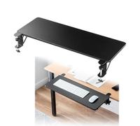 DFGHNBVC Ergonomic Computer Desk Extender Tray - 90° Foldable Keyboard Tray Black, For Space Extension And Elbow Arm Support, Punch-Free N Keyboard Platform Armrest Shelf,Black75*25Cm(29.5X10Inch)