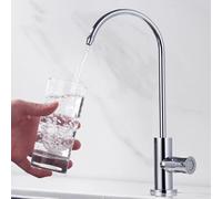 DFGHNBVC Filtered Drinking Water Swan Neck Kitchen Sink Tap Swivel Single Cold Faucet,Ab