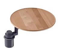 DFGHNBVC Foldable Rv Table,Rv Dinette Table, Car Tray & Car Desk For Laptop, Snap On Tea Drinking, 360° Rotating Wood Cup Holder Table, Steering Wheel Tray, Cars Accessories, 5Kg Load,