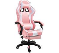 DFGHNBVC Gaming Chair With Footrest Ergonomic Computer Chair Gaming Lumbar Support Backrest And Seat Height Adjustable Swivel Recliner Racing Office Chair Video Game Chair