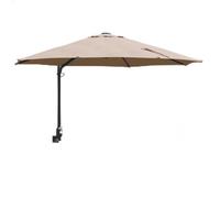 DFGHNBVC Garden Parasol Sand, 248X248X Polyester Steel Frame Outdoor Umbrella With Solar Led Lights, Tiltable Patio Sun Shade,Taupe