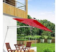 DFGHNBVC Garden Parasol Umbrella Parasol Wall Mounted Cantilever, Aluminium,Solar Led,Polyester Cloth,Folding, Telescopic,Outdoor Recreation Umbrella,Courtyard/Garden/Terrace