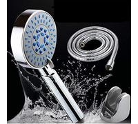 DFGHNBVC Handheld Showers, Headset With 1.5M Hose And Bracket Holder, Adjustable High Pressure Water Saving Shower Head With 5 Function Chrome Anti-Limesc Bathroom Handset