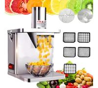 DFGHNBVC Heavy Duty 304 Stainless Steel Electric Vegetable Dicer Machine, Upgraded Alloy Blafor Efficient Fruit Potato Cutting, Professional Onion Cutter For Restaurants