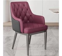 DFGHNBVC Home Dining Chair High-End Reception And Negotiation Chair Comfortable Padded Chairs For Kitchen Living Room Kitchen Chair,Burgundy