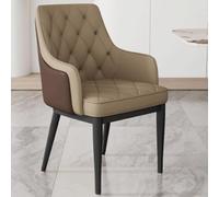 DFGHNBVC Home Dining Chair High-End Reception And Negotiation Chair Comfortable Padded Chairs For Kitchen Living Room Kitchen Chair,Khaki