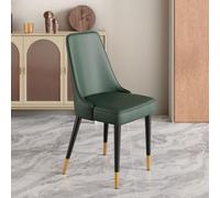 DFGHNBVC Light Luxury 4-Piece Dining Set Chair, Faux Leather Upholstered Kitchen Chair With Backrest And Sturdy Metal Legs, Dressing Chair, Negotiation Chair, Casual Liv,Green-2 Pieces