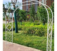 DFGHNBVC Metal Garden Arch,Rose Arch With Base,Weatherproof Pergola Trellis,Gazebo,Wedding Arch,For Various Climbing Plants,Celebration Decoration,Bridal Party,Multiple Sizes,White2.2X2.3M