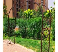 DFGHNBVC Metal Garden Arch,Rose Arch With Base,Weatherproof Pergola Trellis,Gazebo,Wedding Arch,For Various Climbing Plants,Celebration Decoration,Bridal Party,Multiple Sizes,Bronze2.2X2.3M