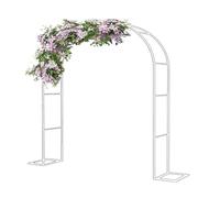 DFGHNBVC Metal Pera Arbor For Various Climbing Plant Wedding Garden Arch Bridal Decoration Backdrop Stand Party Events Arbour Balloon Arch E,White5.2X7.2X1.3 Ft