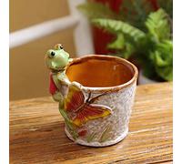 DFGHNBVC Mini Ceramic Frog Statue Succulent Plants Plastic Ceramic Pot Fake Plants For Bathroom House Home Decor Faux Decorations Arrangement,B
