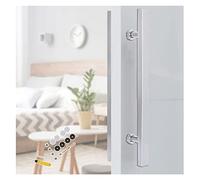DFGHNBVC Modern Double Sided Gate Handles H-Shape/Ladder,Bedroom Entry Door Pull Handle Bar, for Glass/Wooden Room Door,Silver-Long 150Cm/59 Inch