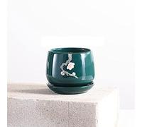DFGHNBVC Planter Retro Succulent Planter Ceramic Planter Round Shape Succulent Planter Large Flower Pot Indoor And Outdoor Plant Pot For Succulents,B-10 * 9cm