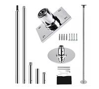 DFGHNBVC Portable Dance Pole Home Fitnes Ceiling Mount Stripper Pole Free Standing, Heavy Duty Dance Pole Set Adjustable Height, Static / 360 Spinstripping Pole For Apartment Dancing Room,Silver