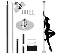 DFGHNBVC Professional Dancing Pole Fixed Plate Stripper Dance Poles, Dancing Practice Pole For Carpet And Popcorn Ceilings Mounting, Permanent Workout Equipment Tube,3.23M-3.355M