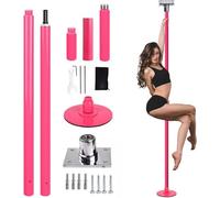 DFGHNBVC Professional Dancing Pole Permanent Fixed Stripper Pole, Professional Adjustable Pole Dance Pole, Gym/Studio/Bedroom/Living Room Dancing Workout Pole,2.5M-3M