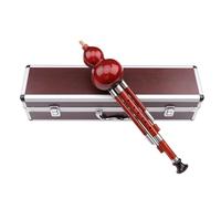 DFGHNBVC Professional Playing Type Hulusi Flute Mahogany/Ebony Yunnan Ethnic Musical Instrument with Storage Case Professional Hulusi,02 C Key,2-G key