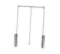 DFGHNBVC Pull Down Closet Rod,Side Mounted Pull Down Closet Rod For Wardrobe - Adjustable 21.65-49.21 Inch, Ideal For Efficient Clothing Storage, Brown, Maximize Space In Your Closet.,Silver700930Mm