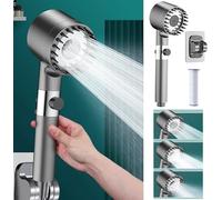 DFGHNBVC Shower Head With Handheld, Shower Head With Filter Wall Bracket, High Pressure 3 Spray Modes Showerhead, On/Off Full Shutoff Push Button, Handheld Sprayer, For Elders K
