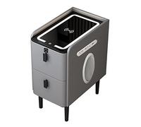 DFGHNBVC Smart Bedside Table Bedroom Bedside Cabinet Side/Nightstand Table - With 2 Drawer, Wireless Charging, Speakers, Usb Outlets, Led Light To Rsue Happiness