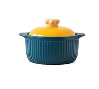 DFGHNBVC Soup Pot 2.5L Ceramic Casserole Macaron Soup Pot Kitchenware Big Cooking Pots Saucepan Cookware Kitchen Pan Stew Chicken,1-One Size