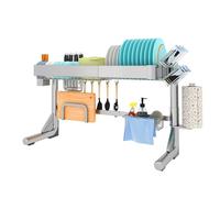 DFGHNBVC Space-Saving Over Sink Dish Drying Rack, Adjustable Multifunctional Kitchen Counter Organizer, Durable Dish Rack For Efficient Drying And Easy Storage,5445 Primary Color 53.2 84Cm