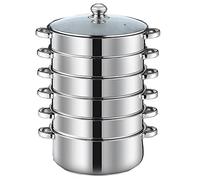 DFGHNBVC Steamer Cookware/Soup Pot/Hot Pot/400 Series Stainless Steel,3-Layer Composite Pot Bottom,Steamed Fish,Porridge,Chicken Soup,40Cm