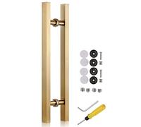 DFGHNBVC Steel Shower Glass/Sliding Barn Door/Interior Exterior Gate Push Pull Bar,Square Entry Door Handle 16/24/32/40/48Inch Long, Modern Style,Gold-50Cm/19.7In