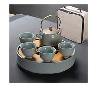 DFGHNBVC Tea Cup Set Tea Set Teapot Set Ceramics Tea Set Handmade Chinese Vintage Porcelain Teapot & 4 Teacups & Tea Tray. Tea Cups Coffee Cup Set Tea Pot Set,A-1Set