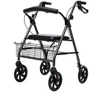 DFGHNBVC Walker For The Elderly Folding Upright Walker,Lightweight Rollator Walker,Standard Seat Height,Seat And Wheels,Dual Braking System,Durable Steel Frame Supports Everything Is Fine,A