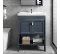 DFGHNBVC Washing Machine Storage Rack,Modern Bathroom Vanity Cabinet With Sink Top Combo Set Single Sink Floor Standing Laundry Tub Washing Station With Storage Shelves For Backyard Garage Camping Ha