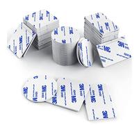 DFgrengness Double Sized Sticky Pads, 60pcs Double Sided Foam Tape Self Adhesive, 2 Sized Mounting Tape with Squares, Rectangle and Round(White)