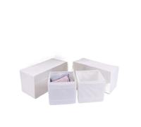 DFGRGRV Drawer Organiser Oxford Cloth Drawer Six-Piece Set Scoubidou Special Washable Storage Box Underwear Socks Organizer Jewelry Accessories(Grey,Three-piece (1 l 1 m and 1 s))